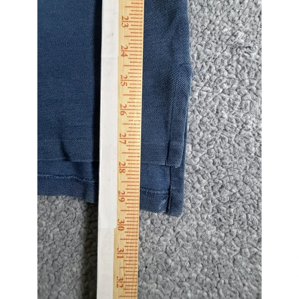 Vintage Polo Ralph Lauren Shirt Mens Small Blue Mesh Cotton Polo Ribbed Sleeve